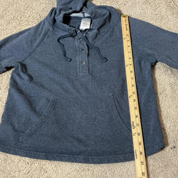 Patagonia Womens Organic Cotton Raglan Snap Neck Hoodie Blue S 39550 - Picture 6 of 6